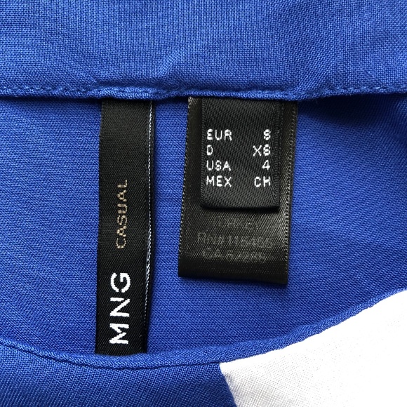 Mango Dress, Blue, White Stripe, Soft Lightweight Fabric, Size 4 - Picture 2 of 3